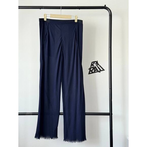 Haider Ackermann Frayed Hem Viscose Trousers - Picture 1 of 6